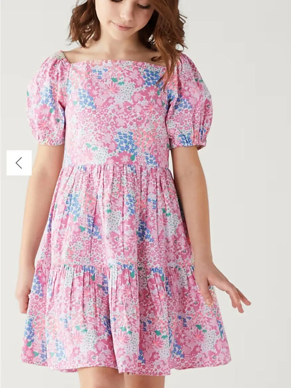Marks & Spencer Pure Cotton Floral Tiered Dress – Girls Size 14-15 - NWT